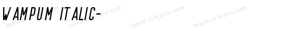 Wampum Italic字体转换